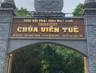 Công trình biển hiệu cho Chùa Tuệ Viên
