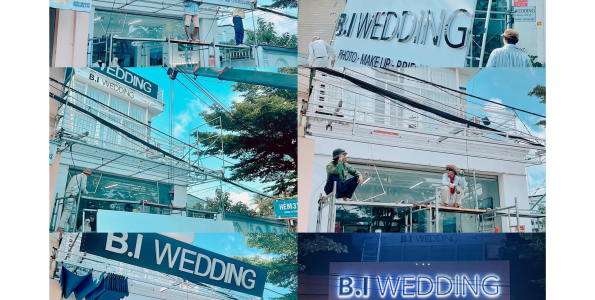 Biển hiệu studio B.I wedding