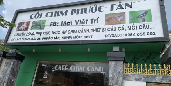 Biển hiệu cội chim Phước Tân
